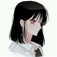 漫画黑色侧脸头像女7