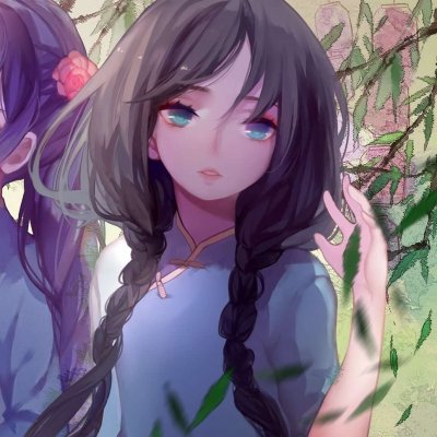 双马尾动漫头像黑色7