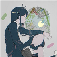 背影黑白女生帅气头像7