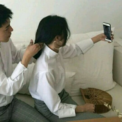 黑色头像图片女生真人7