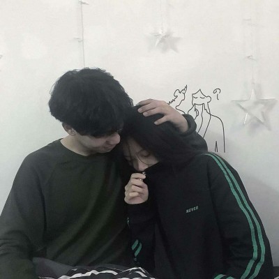 白边单人欧美情侣头像7