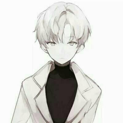 男生帅气素描头像2