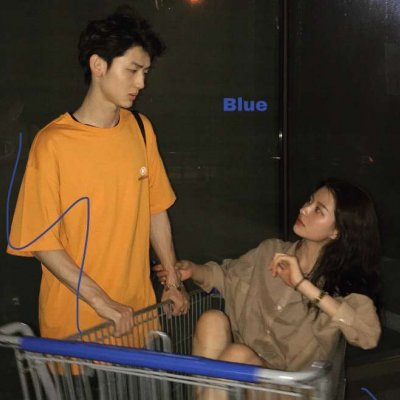 手机黑色挡脸女生头像9