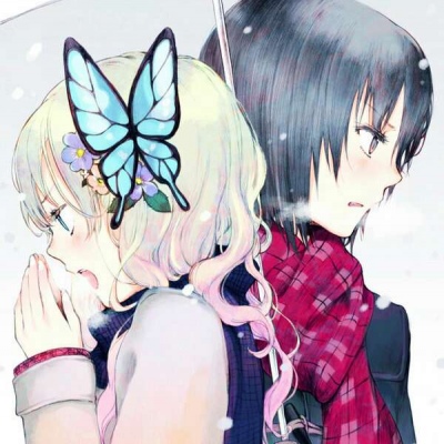 漫画头像女闺蜜二人唯美5